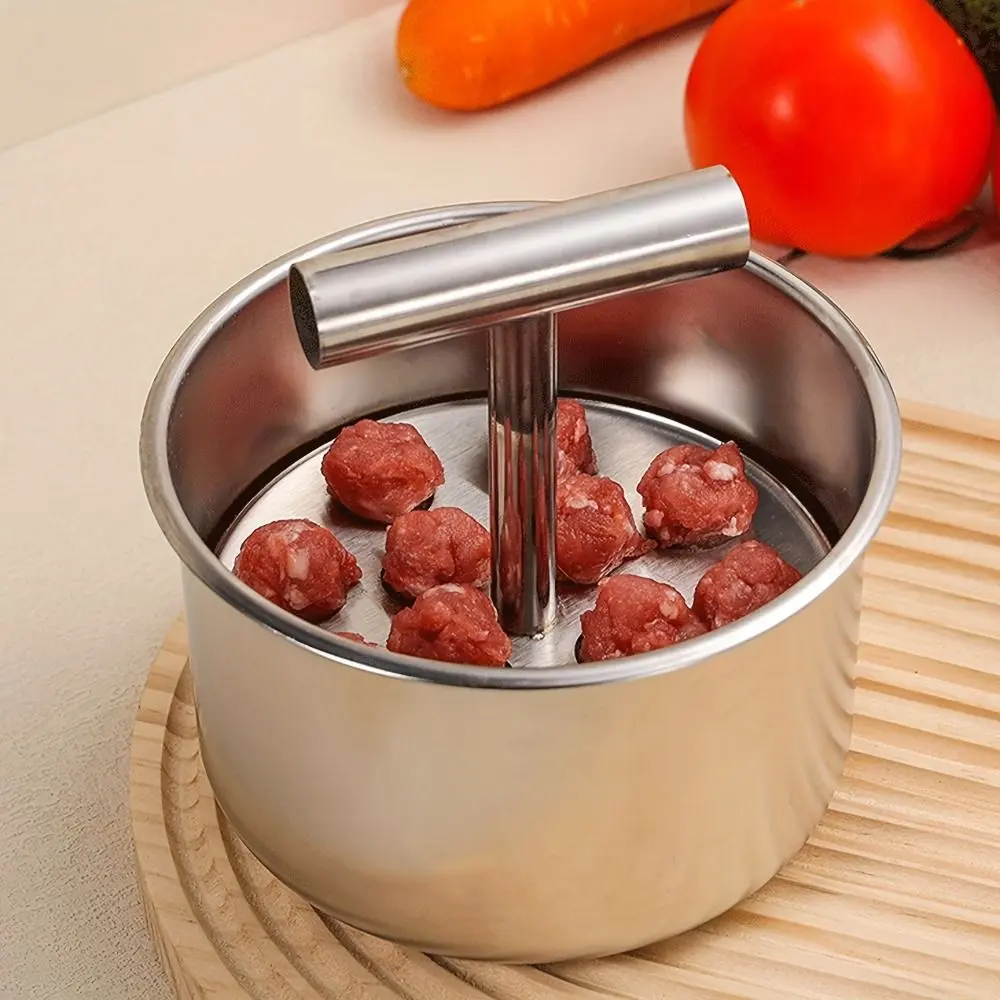Stainless Steel Hand Press Meatball Maker Efficient Creative Meatball Maker Tool Rustproof Manual Meatball Shrimp Slide Mold