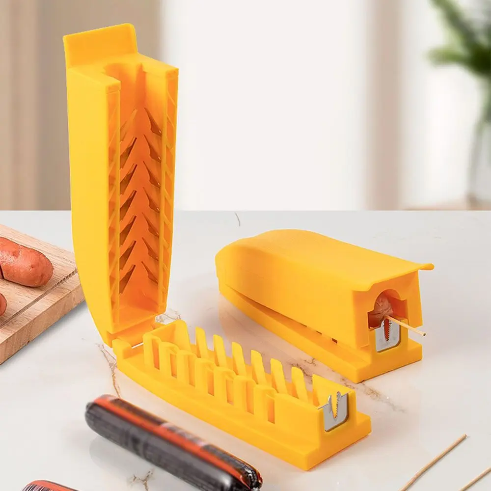 Multifunctional Creative Hot Dog Cutter Stainless Steel Household Ham Slicer Plastic DIY Sausage Peeler Vegetable
