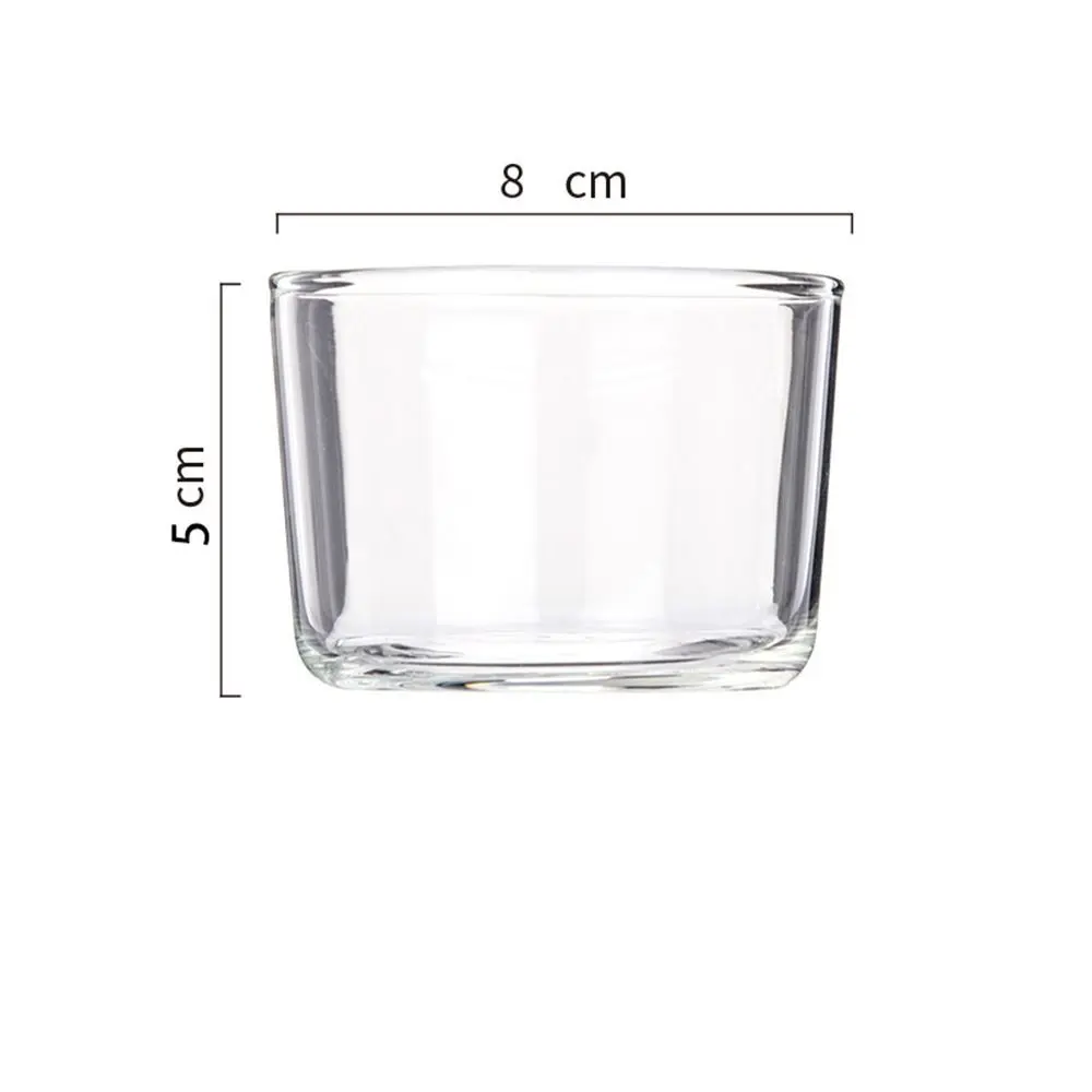 Practical Glass Pudding Cup Transparent Round Shaped Candy Dishes Serving Bowls Tiramisu