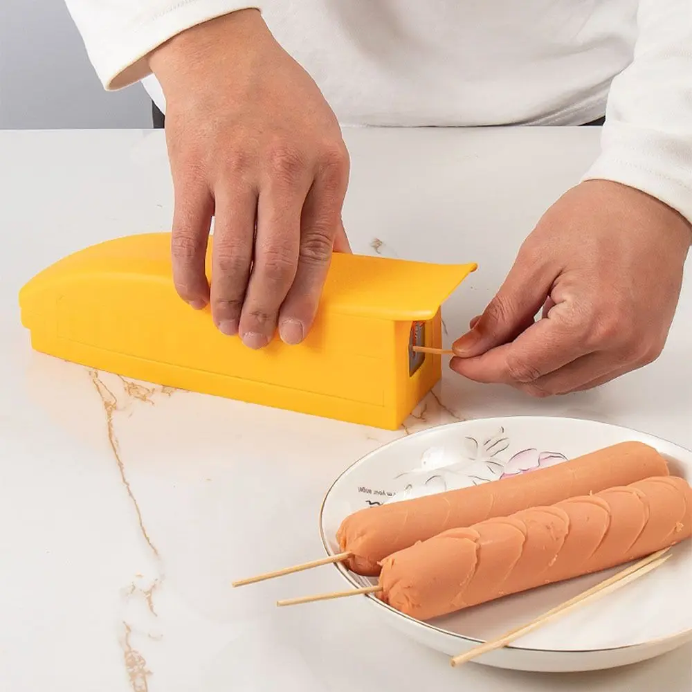 Multifunctional Creative Hot Dog Cutter Stainless Steel Household Ham Slicer Plastic DIY Sausage Peeler Vegetable