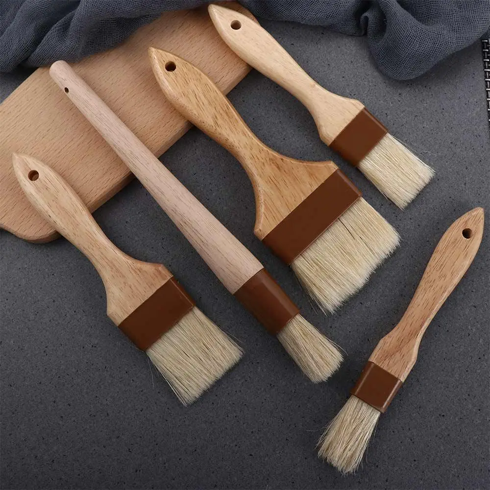 Barbecue BBQ Kitchen Wooden Handle Grill Marinade Tool Basting Brush Sauce Baster Pastry Brush