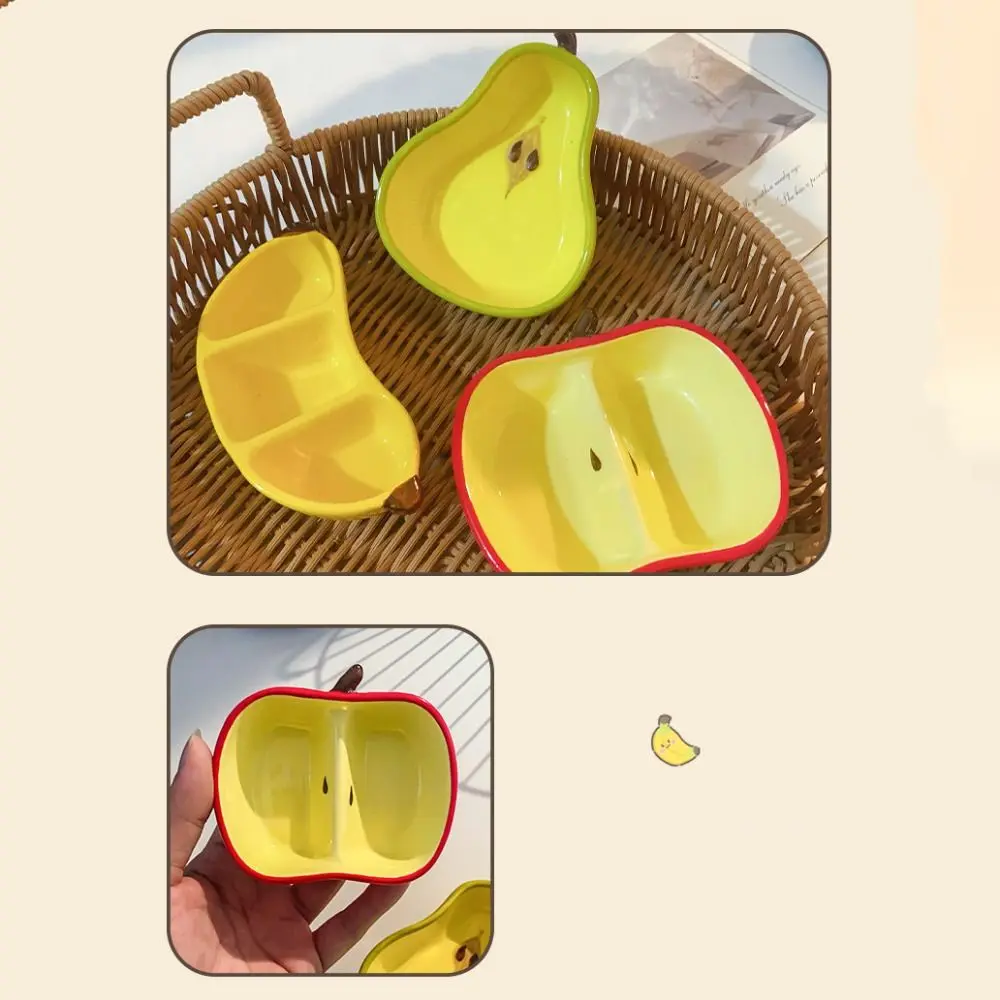 Tableware Ceramic Fruit Shaped Plate Cute Funny Dip Sauce Dish Multifunctional Creative Snack Dish Festival