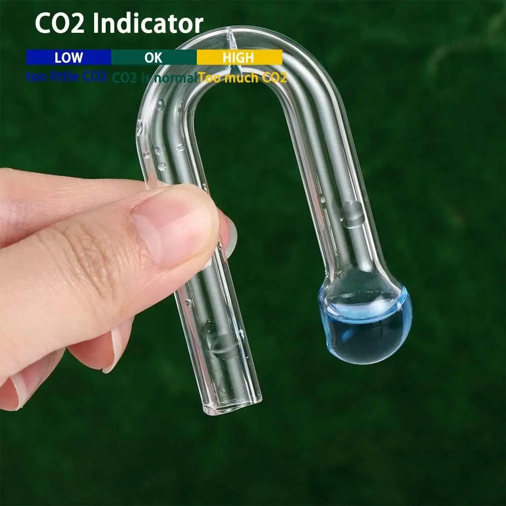 Kit Grass CO2 Indicator Tester Monitor Fish Tank Aquarium CO2 Diffuser Glass Drop Checker CO2 Monitor Indicator Monitor