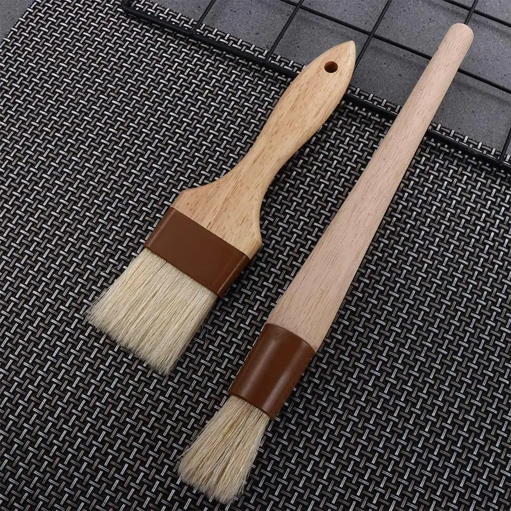 Barbecue BBQ Kitchen Wooden Handle Grill Marinade Tool Basting Brush Sauce Baster Pastry Brush