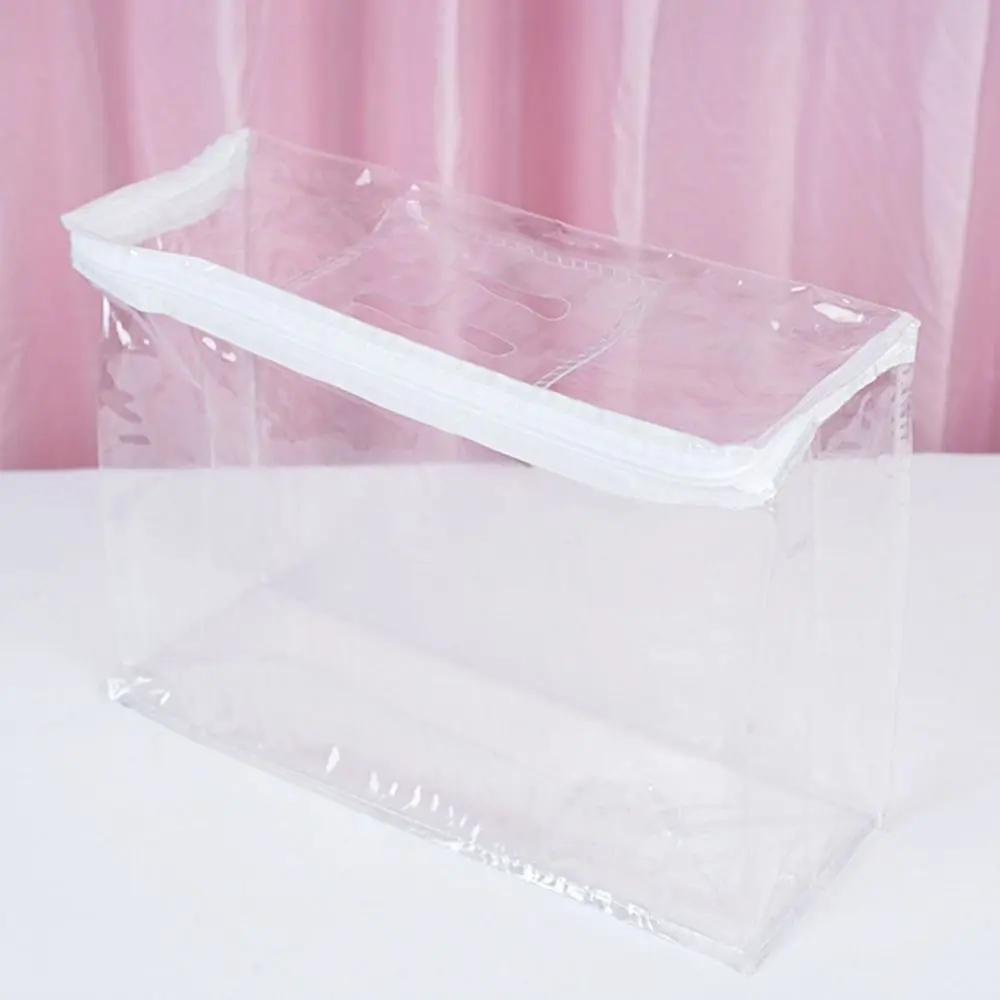 PVC Quilt Pillow Storage Bags Transparent Waterproof Blanket Pillow Storage Container Space Saving with Handle