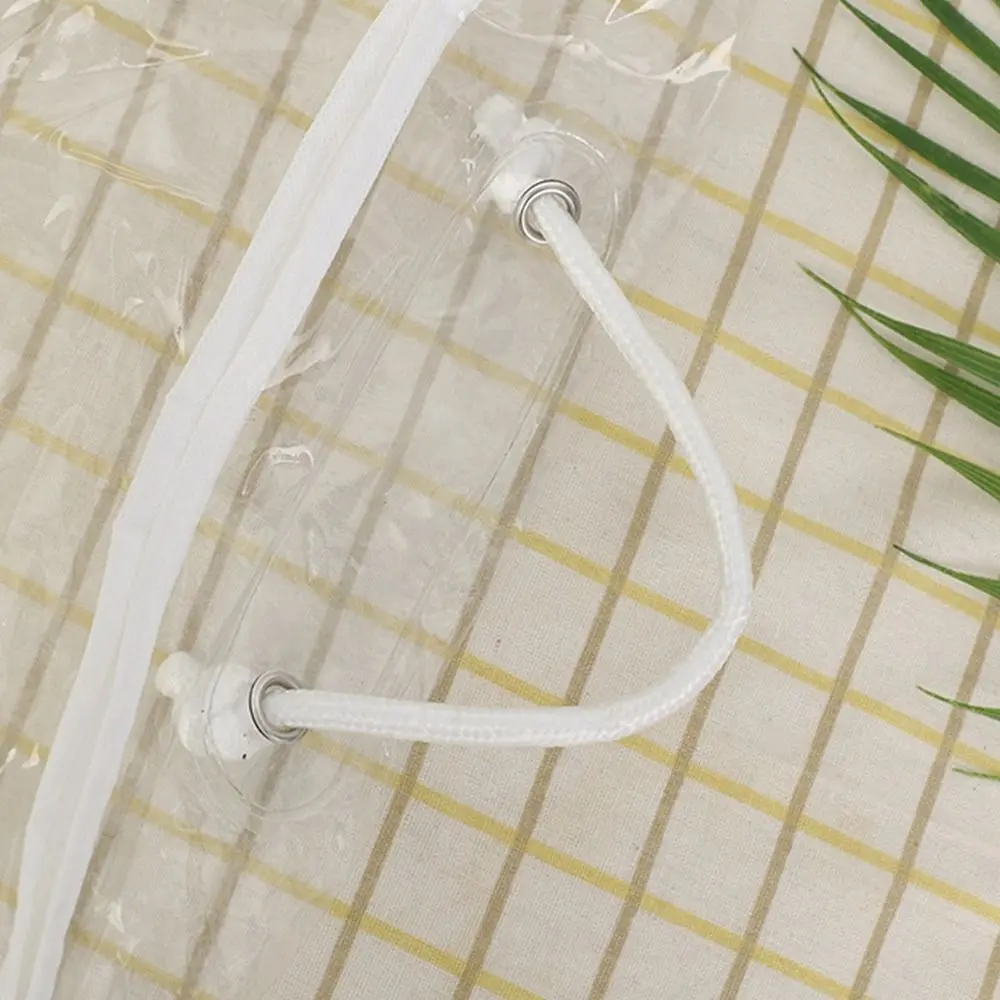 PVC Quilt Pillow Storage Bags Transparent Waterproof Blanket Pillow Storage Container Space Saving with Handle