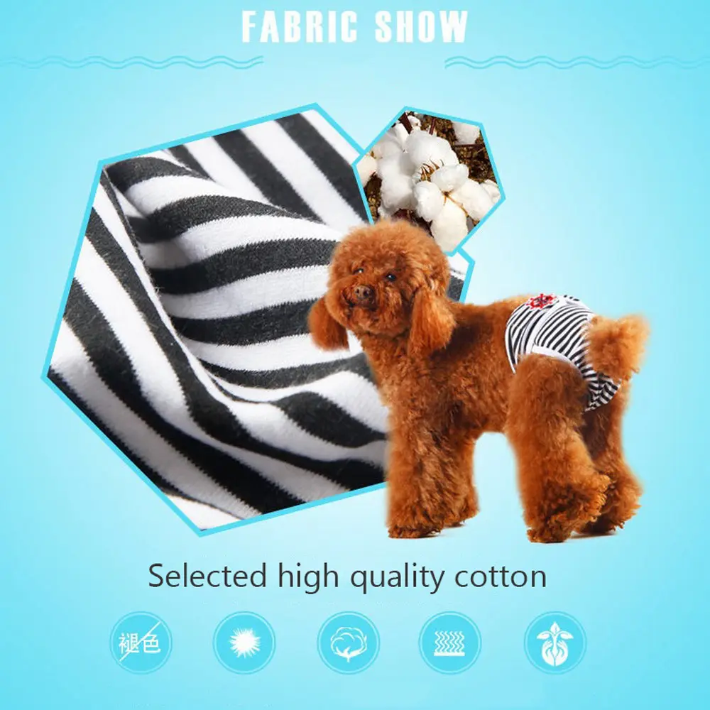 Reusable Briefs Nappy Cotton Menstruation Diaper Dog Pant Pet Short Physiological Underwear