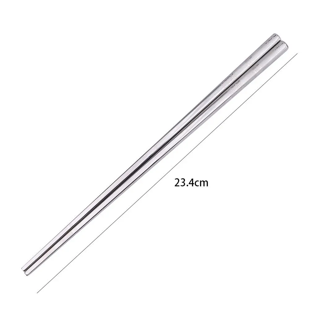 Reusable Luxury Laser Japanese Engraving 304 Stainless Steel Chopsticks Tableware Flatware Kitchen Supplies