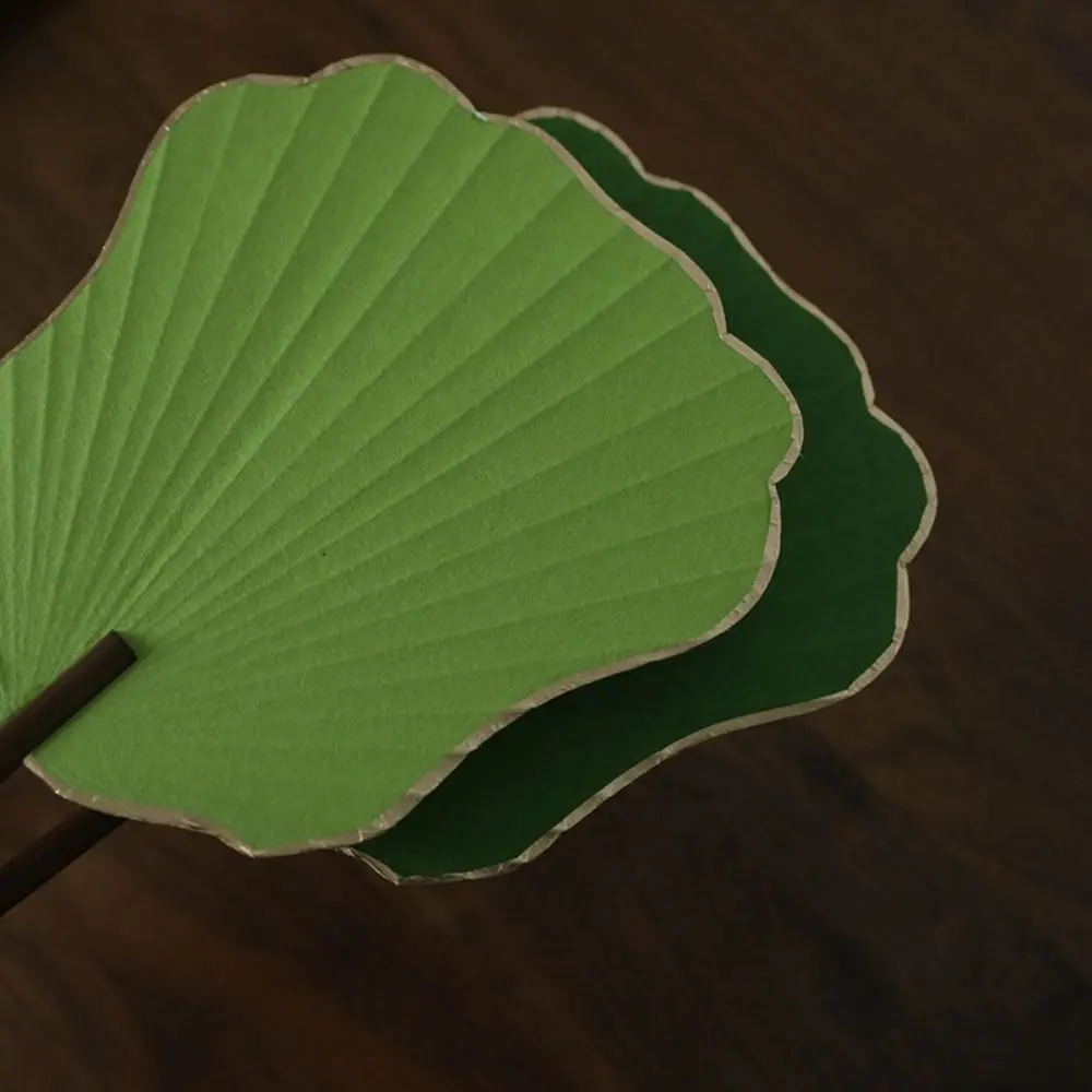 Chinese Style Paper DIY Fan Blank Painting Thickened Hand Cranked Fan Portable Vintage Decorative Craft Fan Wedding