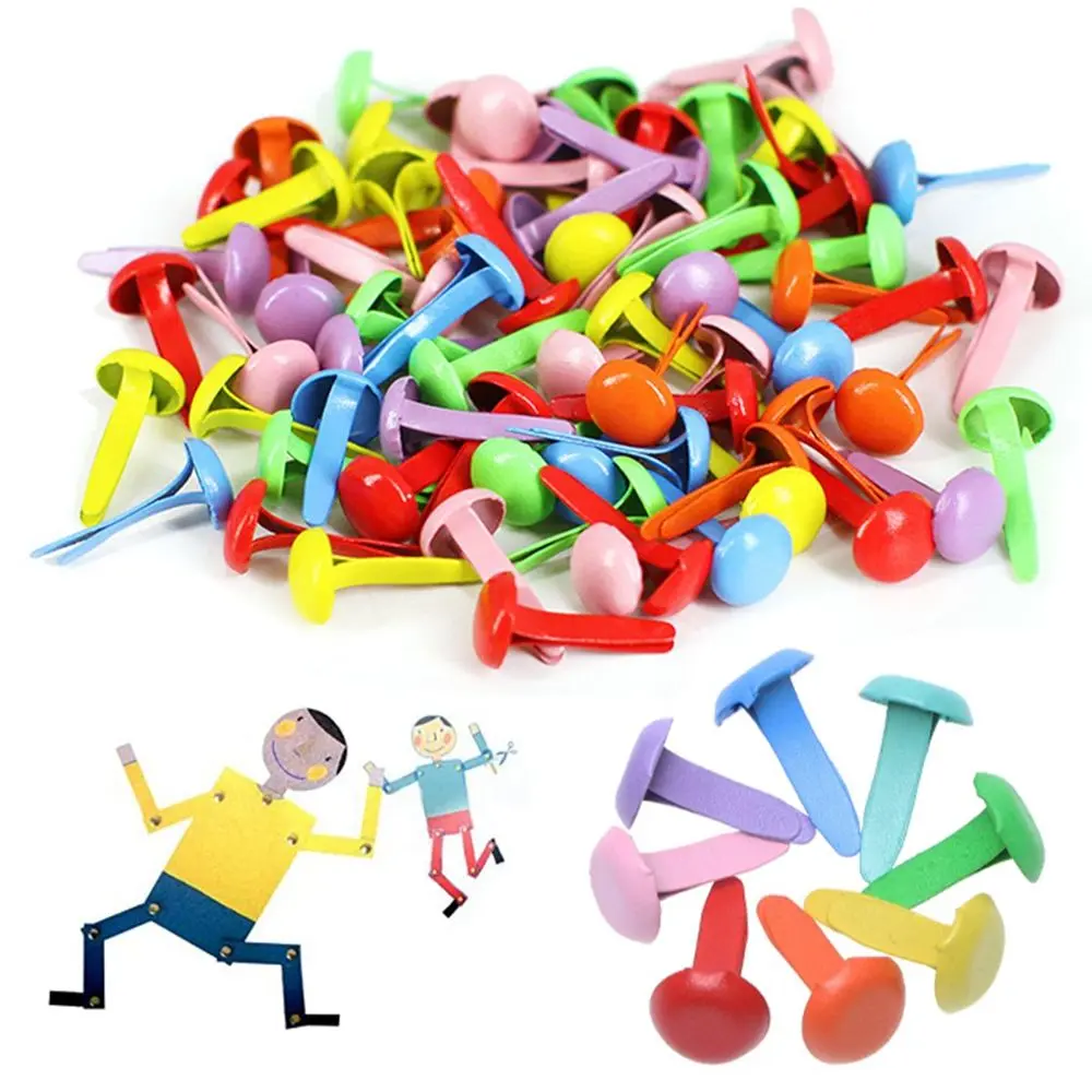 Head Decorative Paper Crafts for Scrapbooking Art Project School Brads Craft Accessory Scrapbooking Supplies Paper Fasteners
