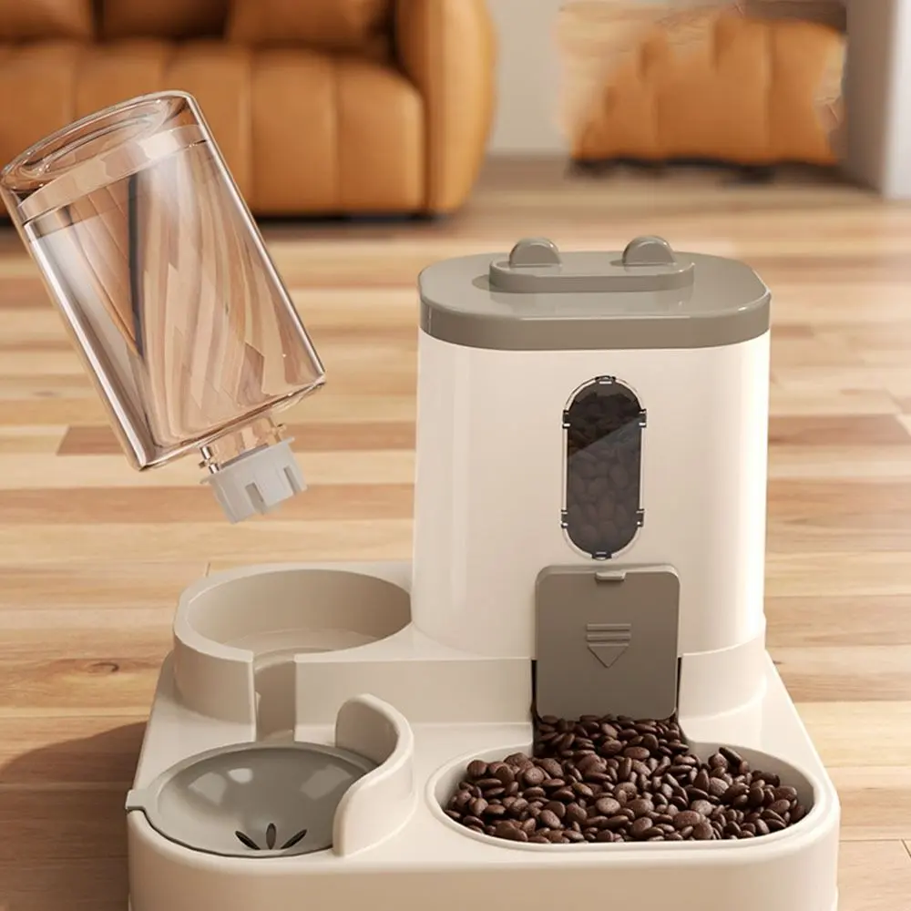 Automatic Automatic Cat Water Feeder With Water Fountain Dry Wet Separation Pet Water Dispenser Detachable Large Capacity