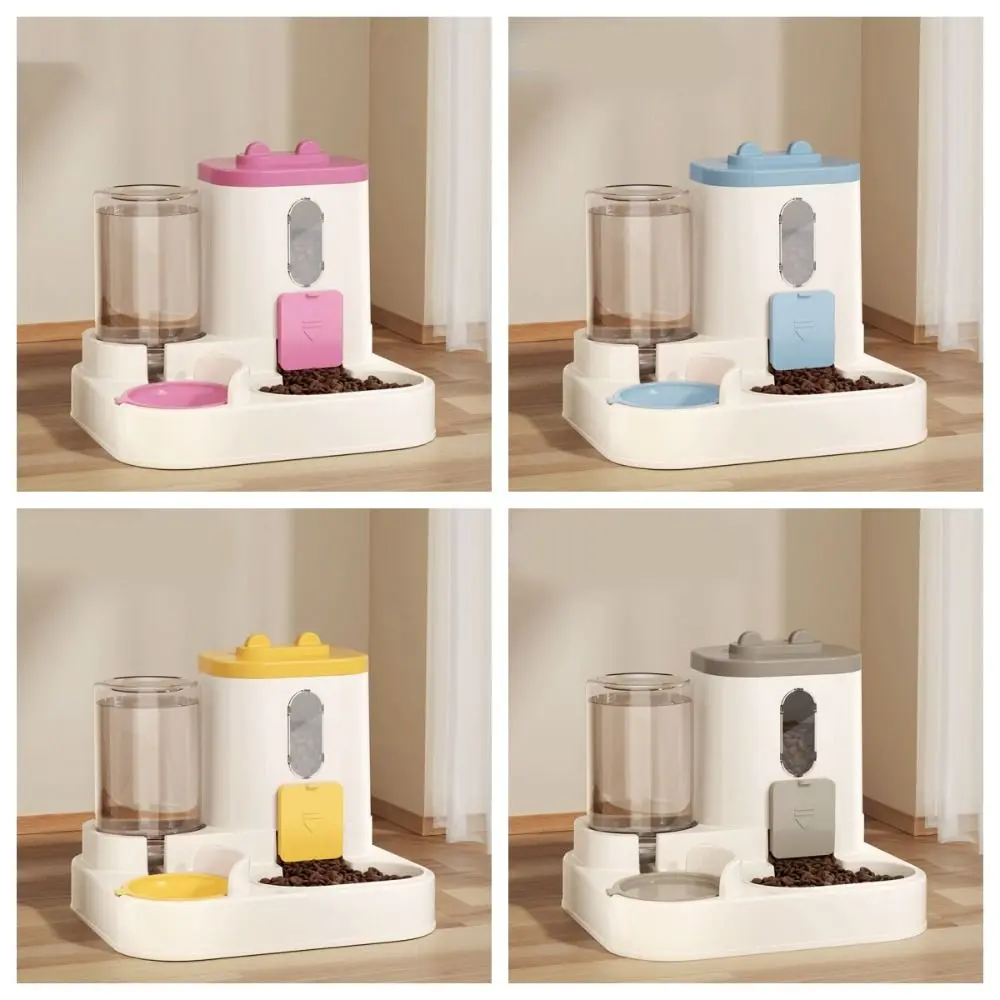 Automatic Automatic Cat Water Feeder With Water Fountain Dry Wet Separation Pet Water Dispenser Detachable Large Capacity