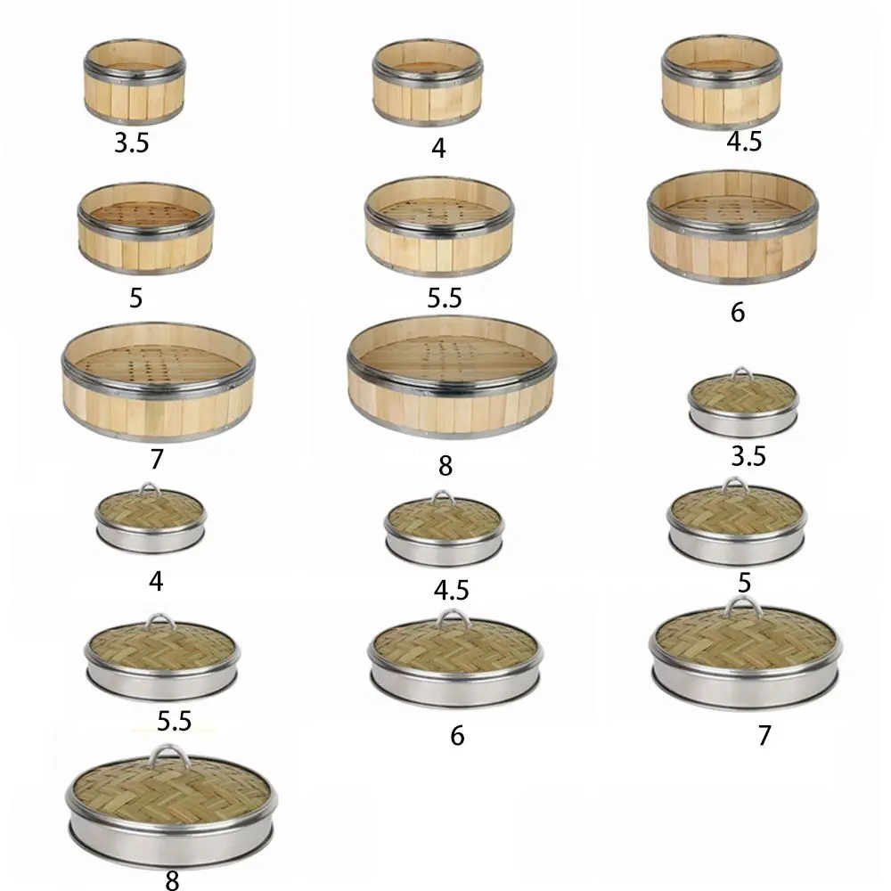 Gift Idea Dim Sum Bamboo Lid Woven Bamboo Chinese Kitchen Gadget Food Steamer Bamboo Steamer Steamer Basket Steam Cooker