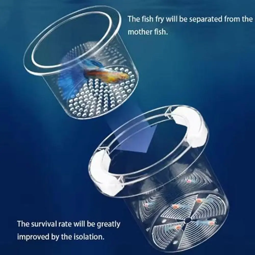 Acrylic Floating Fish Breeding Isolation Box Suspension Feeding Fish Tank Hatching Box Ornamental Transparent