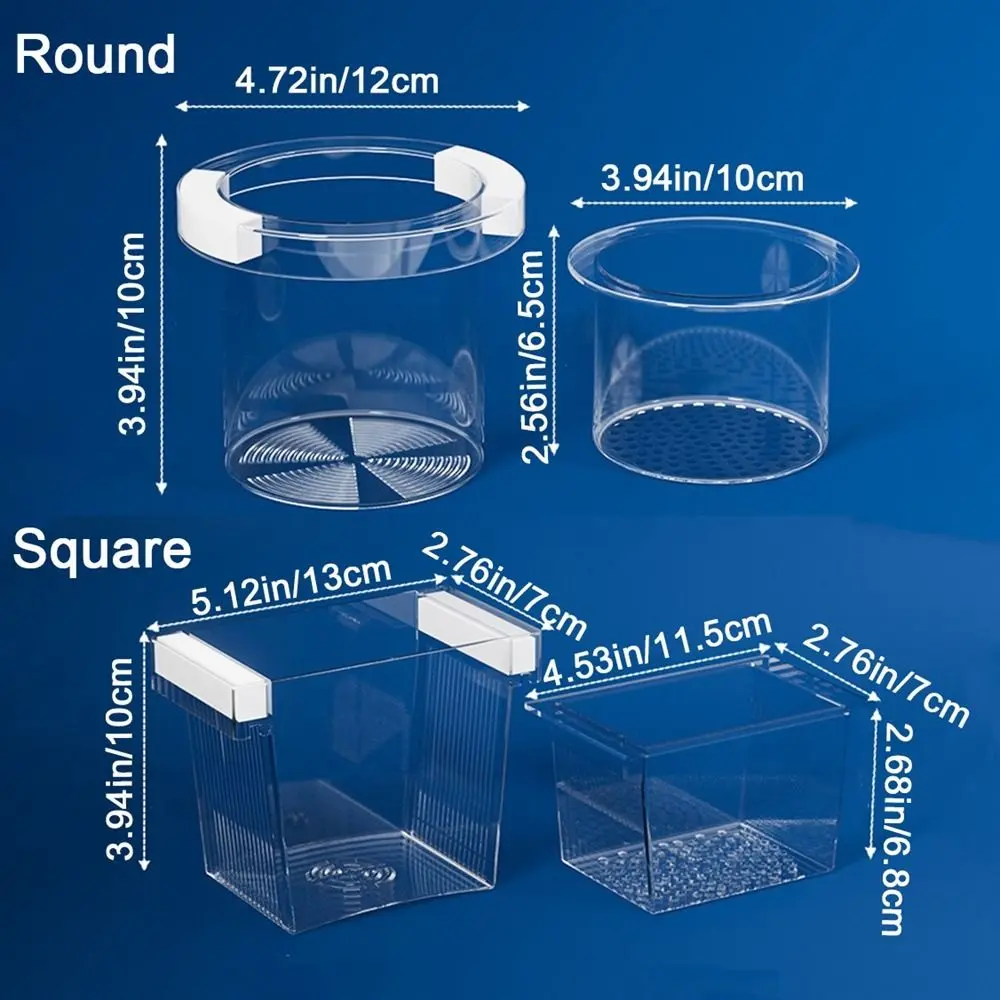 Acrylic Floating Fish Breeding Isolation Box Suspension Feeding Fish Tank Hatching Box Ornamental Transparent