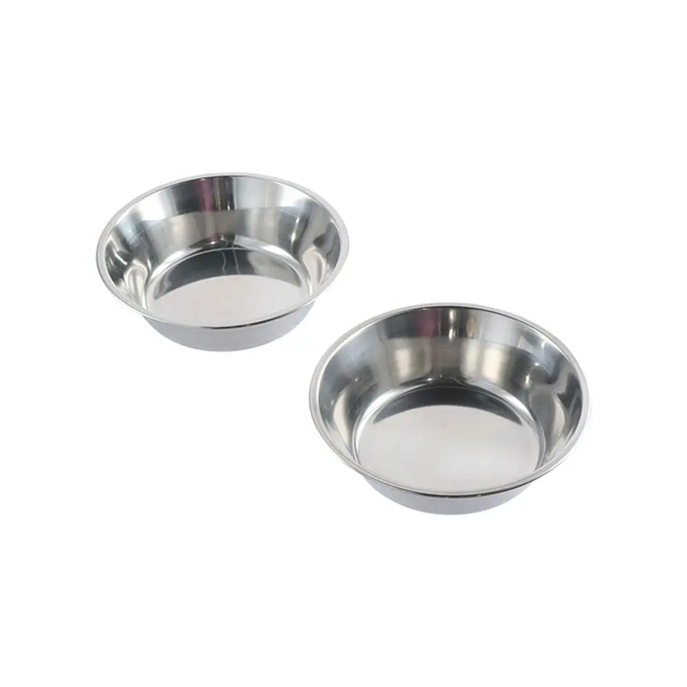 Dog Feeding Bowl Large Capacity Dog Bowl Non-rust Stainless Steel Cat Feeder Silver Cat Water Feeder Bowls Puppy