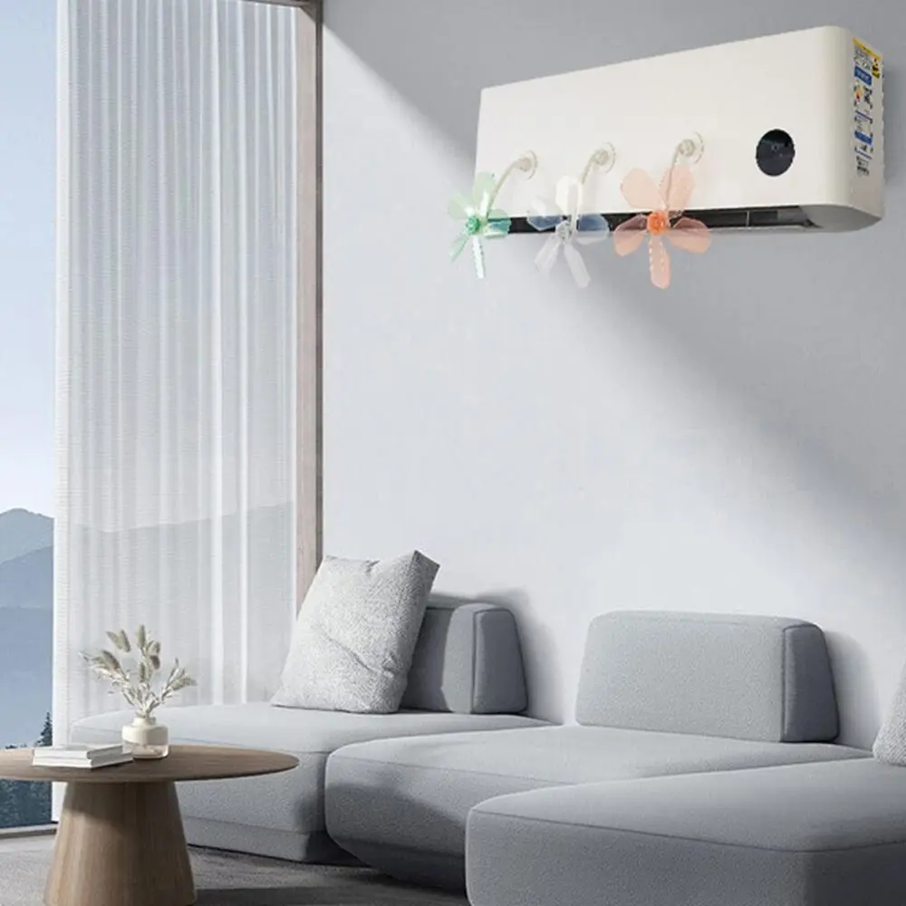 3Pcs Wall Mounted Conditioning Guide Fan Plastic Windmill Shaped Air Conditioner Vent Cover Anti Direct Blowing Adjustable
