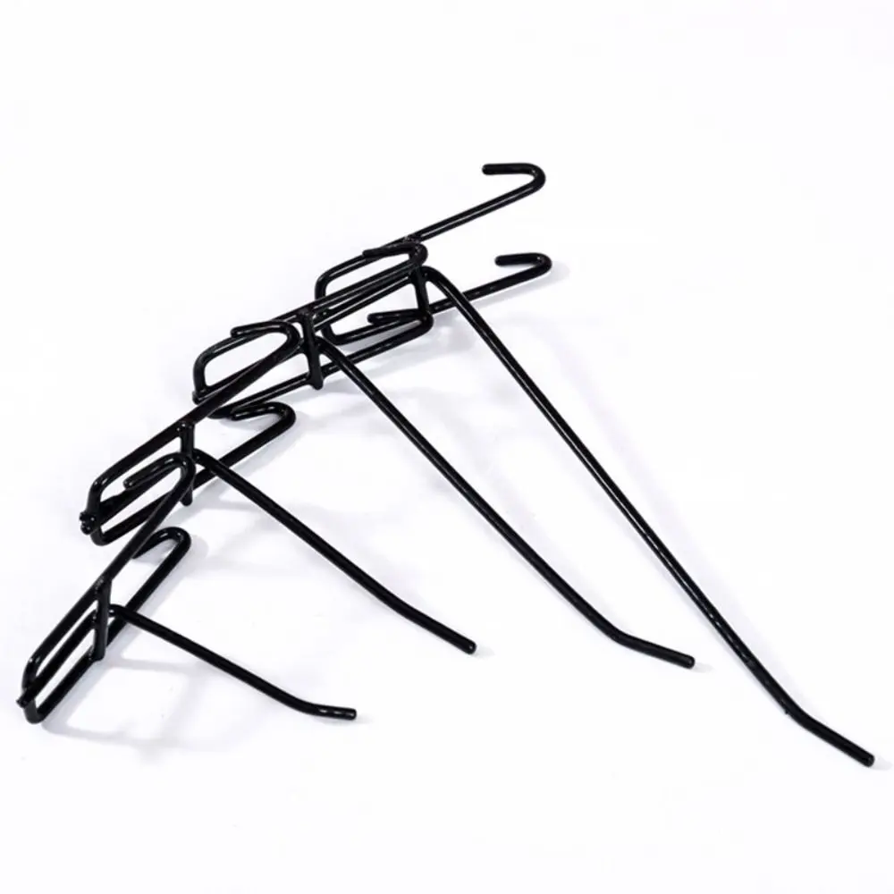 10Pcs Metal Mesh Panel Hangers Reusable Wear-resistant Display Panel Shelf Hook Removable Universal Net Panel Hooks Coat Bag