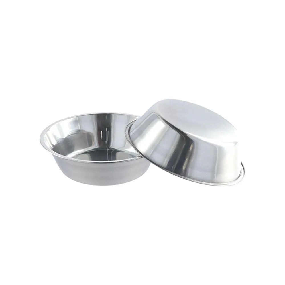 Dog Feeding Bowl Large Capacity Dog Bowl Non-rust Stainless Steel Cat Feeder Silver Cat Water Feeder Bowls Puppy