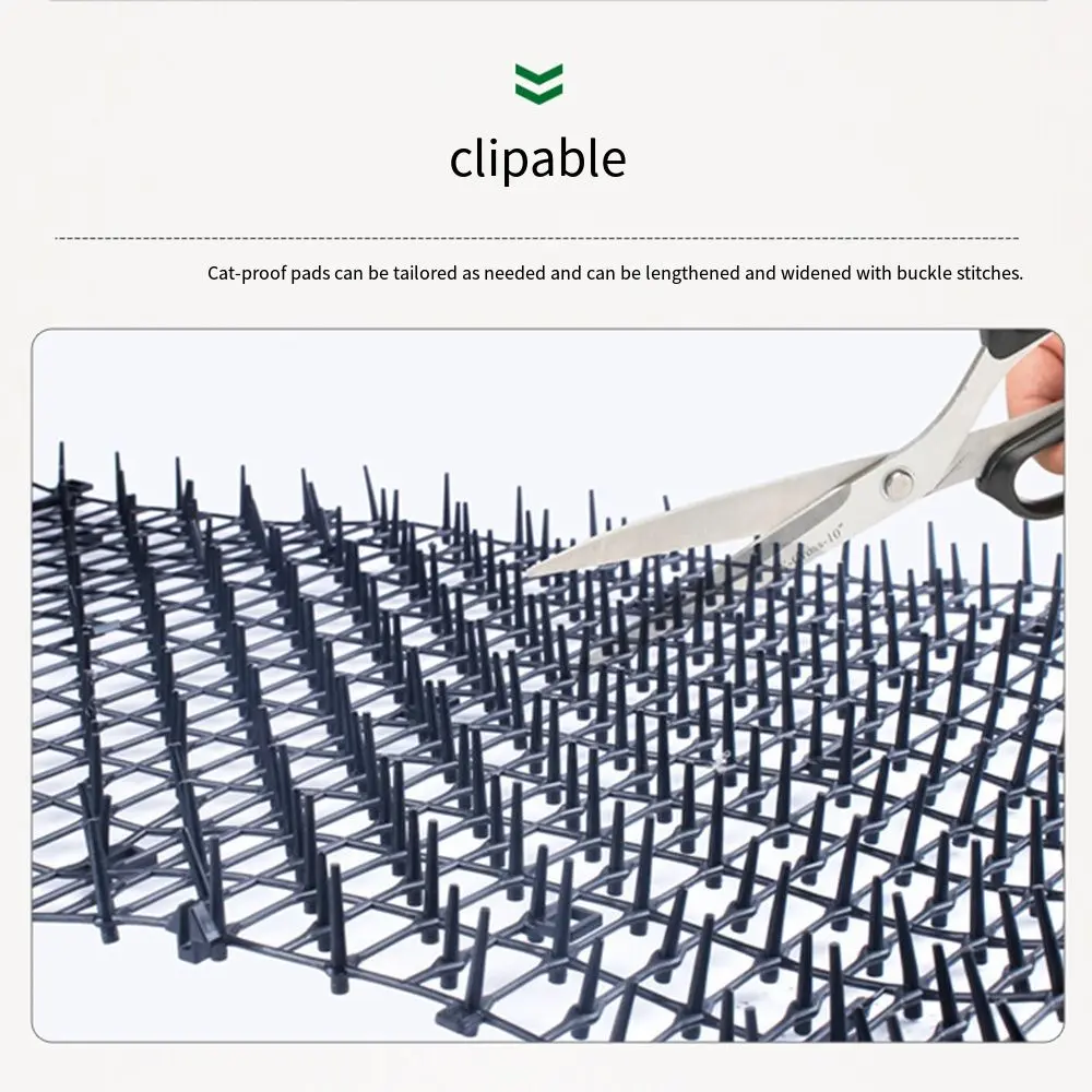 Durable 2m/4m Cat Scat Mat with Spikes Keep Pets Off Network Cat Repellment Mat Effective Prickle Strips Cat Deterrent Mat Fence