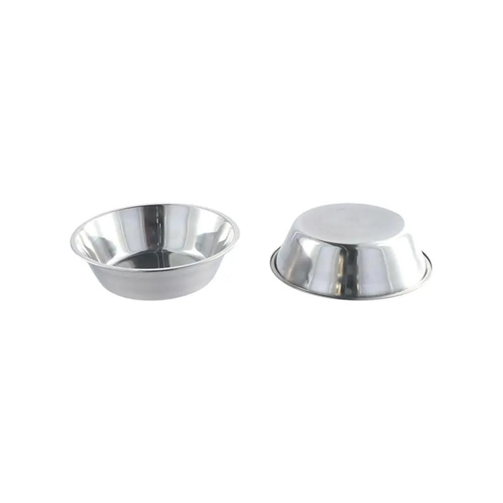 Dog Feeding Bowl Large Capacity Dog Bowl Non-rust Stainless Steel Cat Feeder Silver Cat Water Feeder Bowls Puppy