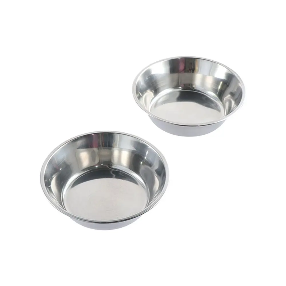 Dog Feeding Bowl Large Capacity Dog Bowl Non-rust Stainless Steel Cat Feeder Silver Cat Water Feeder Bowls Puppy