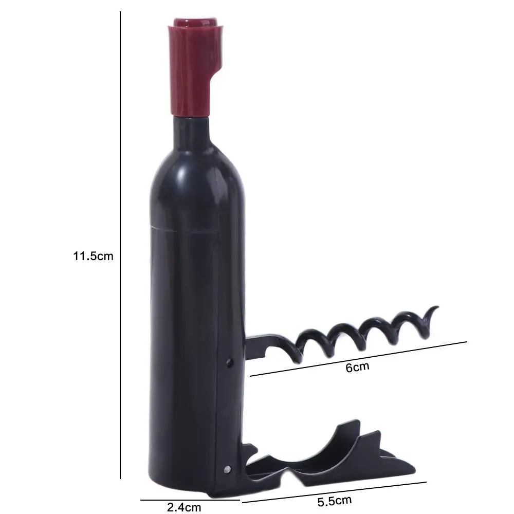 Bar Accessories Wine Bottle Shaped Foldable Corkscrew Magnetic Multifunctional Bottle Opener Plastic Champagne Corkscrew Party