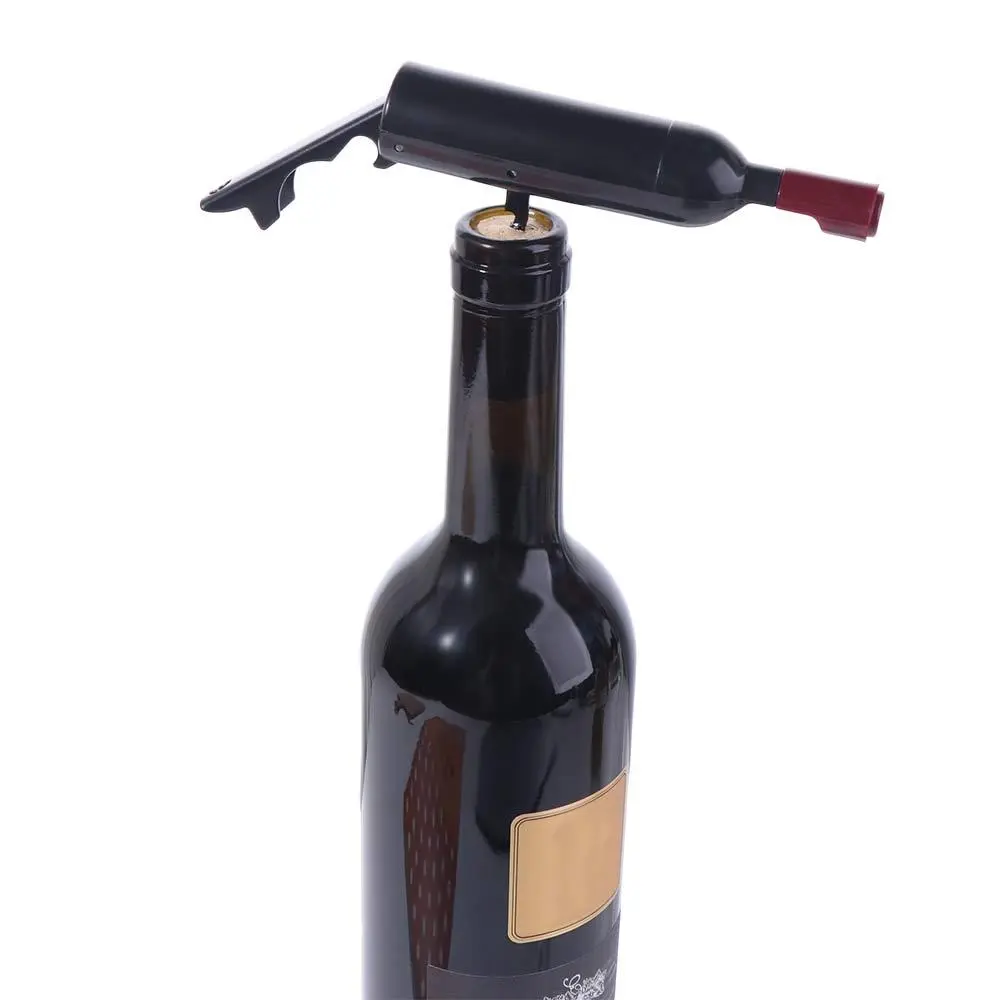 Bar Accessories Wine Bottle Shaped Foldable Corkscrew Magnetic Multifunctional Bottle Opener Plastic Champagne Corkscrew Party