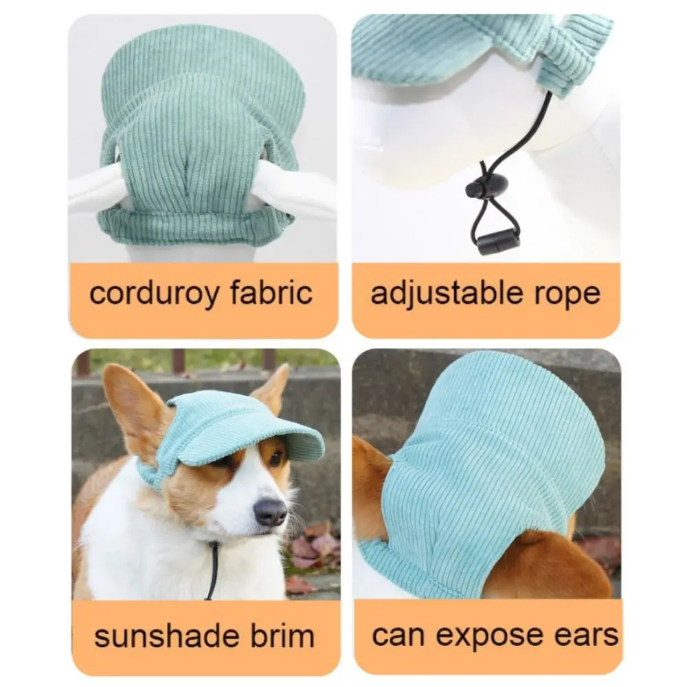 Pet Accessories Adjustable Dog Baseball Cap Breathable with Ear Holes Pet Sun Hat Soft Dog Parent-Child Hat Summer