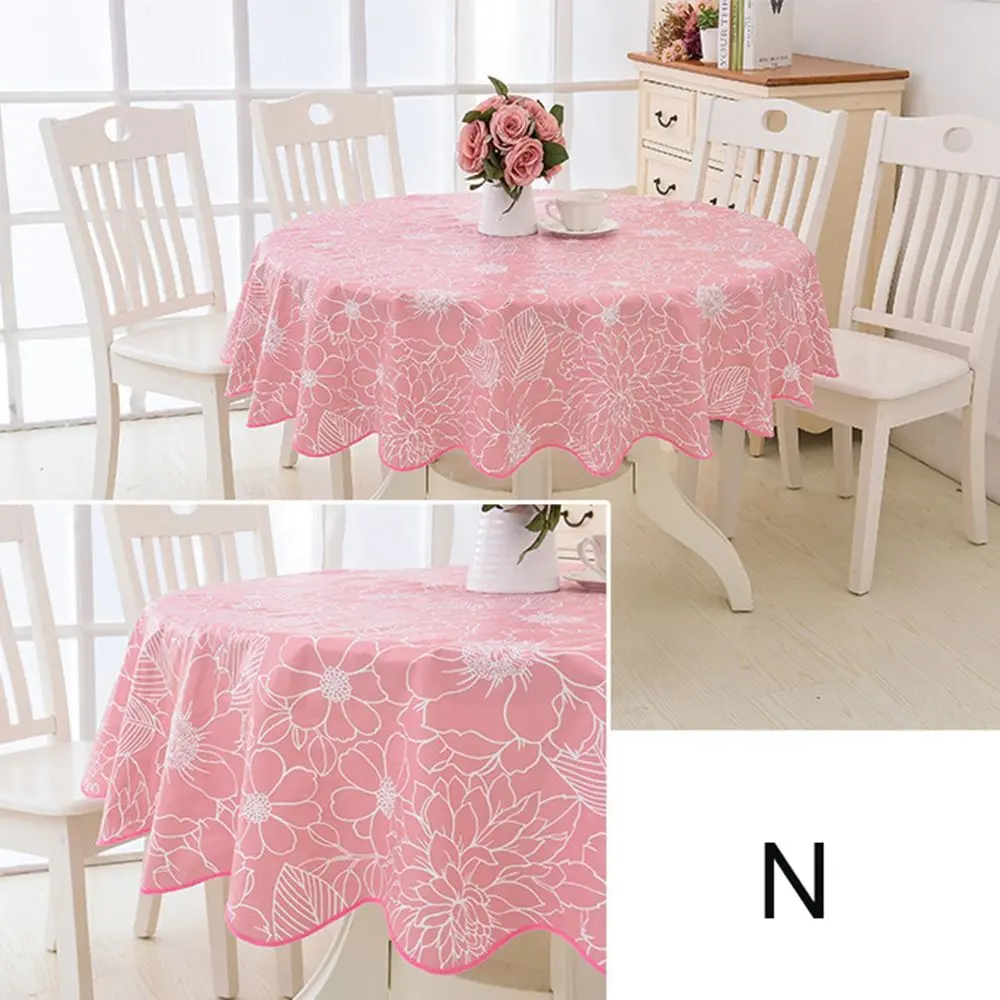 Pastoral Flower Style Waterproof Oilproof Wipeable Fabric Table Cloth Home  Decor Table  Cover Kitchen  Tablecloth