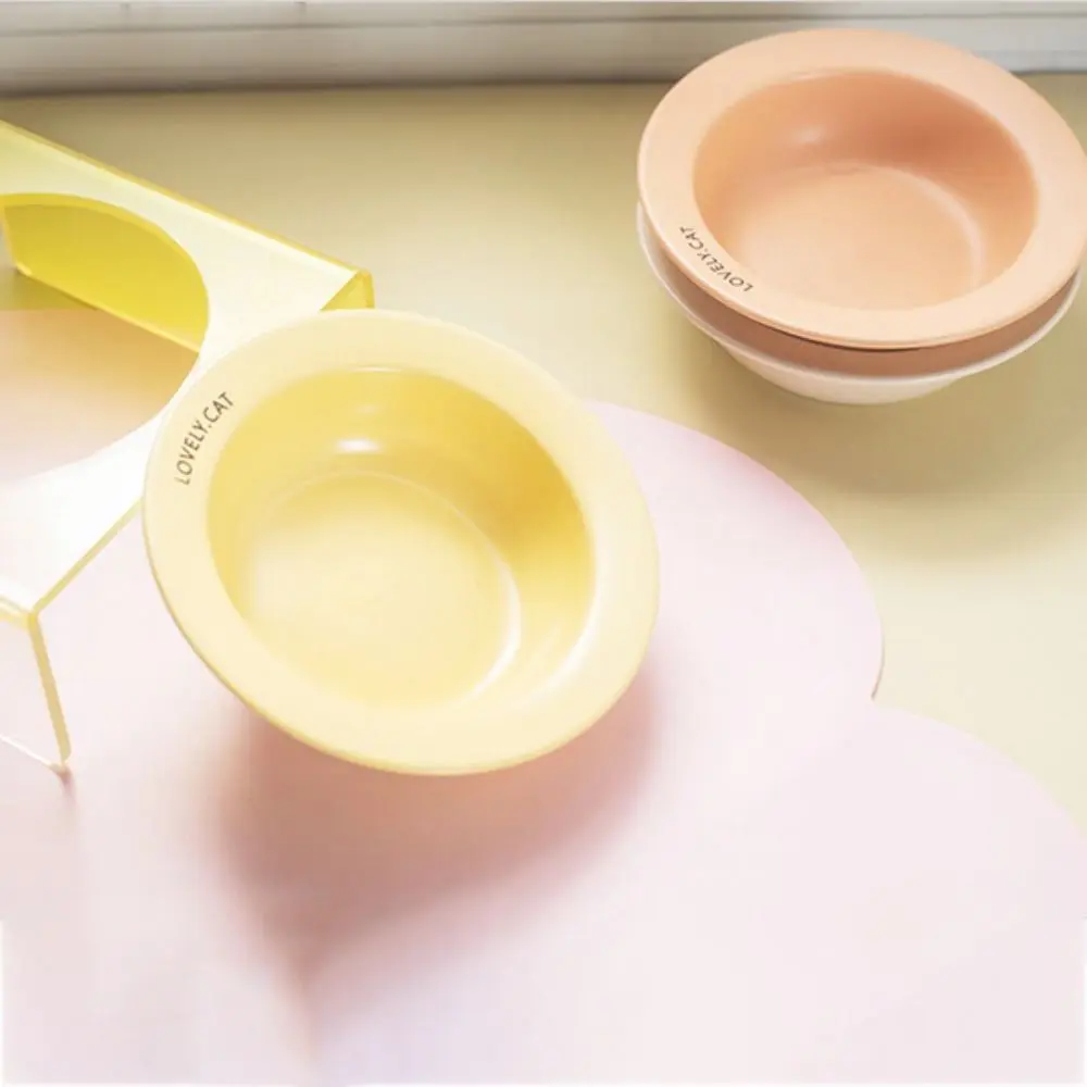 Cat Eating Bowls Cervical Protect UFO Ceramic Cat Bowl Round 170ml Cat Feeding Dish Ceramic Cat Food Water Bowl Indoor