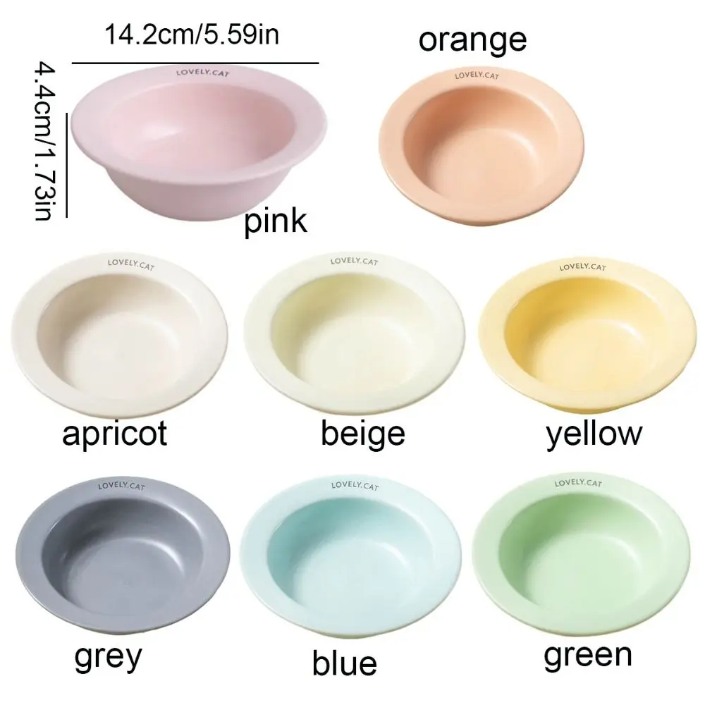 Cat Eating Bowls Cervical Protect UFO Ceramic Cat Bowl Round 170ml Cat Feeding Dish Ceramic Cat Food Water Bowl Indoor