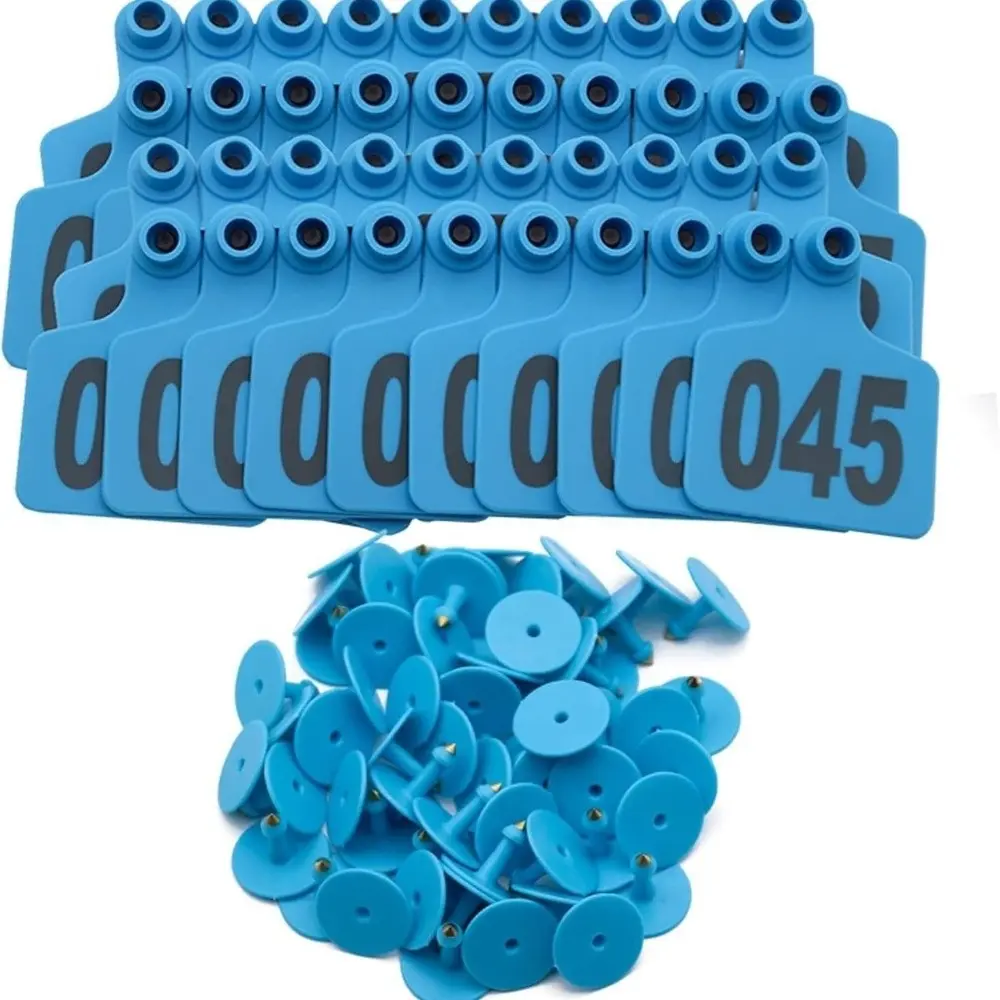 100Pcs 001-100 Numbers Cow Ear Tag Card Farm Equipment Durable Pig Goat Ear Tag Practical Prevent Getting Lost Cattle Ear Marker