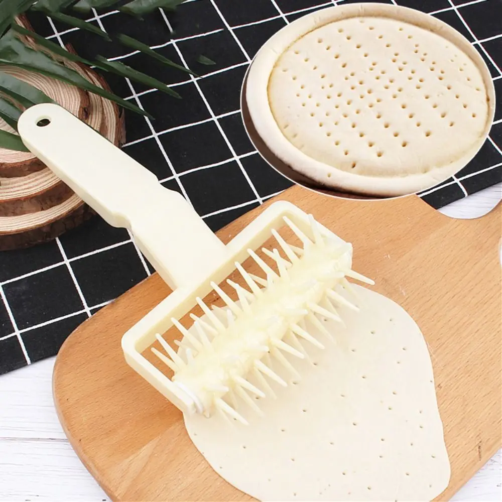 Pizza Making Tool Plastic Pizza Roller Pin Handle DIY Pizza Dough Puncher Hangable Pie Needle Wheels Cookie