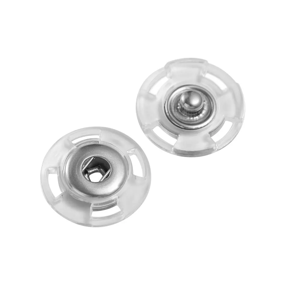 10 pcs DIY Plastic Invisible Snap Button Fastener Round Transparent Snap Button Concealed Transparent Sweater