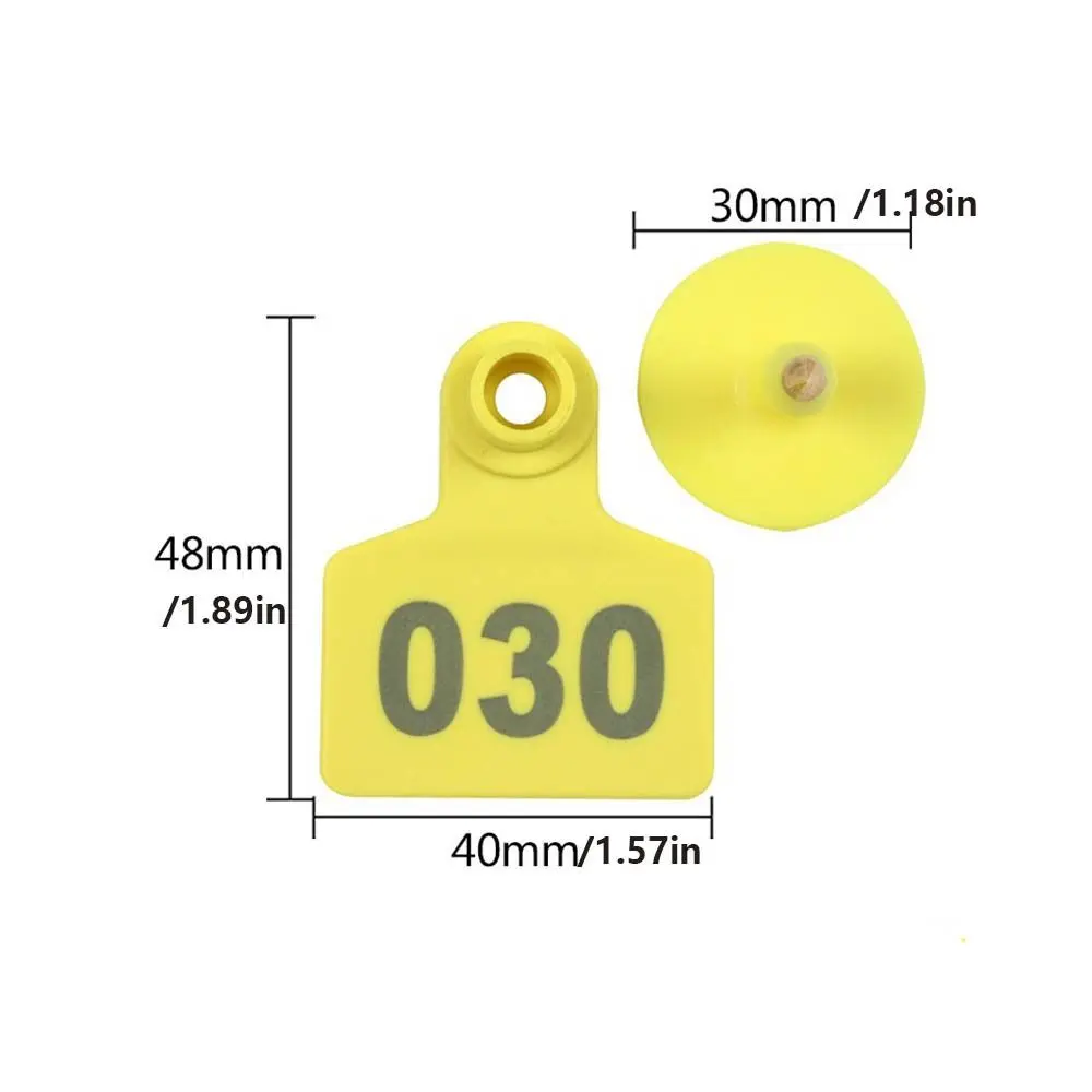 100Pcs 001-100 Numbers Cow Ear Tag Card Farm Equipment Durable Pig Goat Ear Tag Practical Prevent Getting Lost Cattle Ear Marker