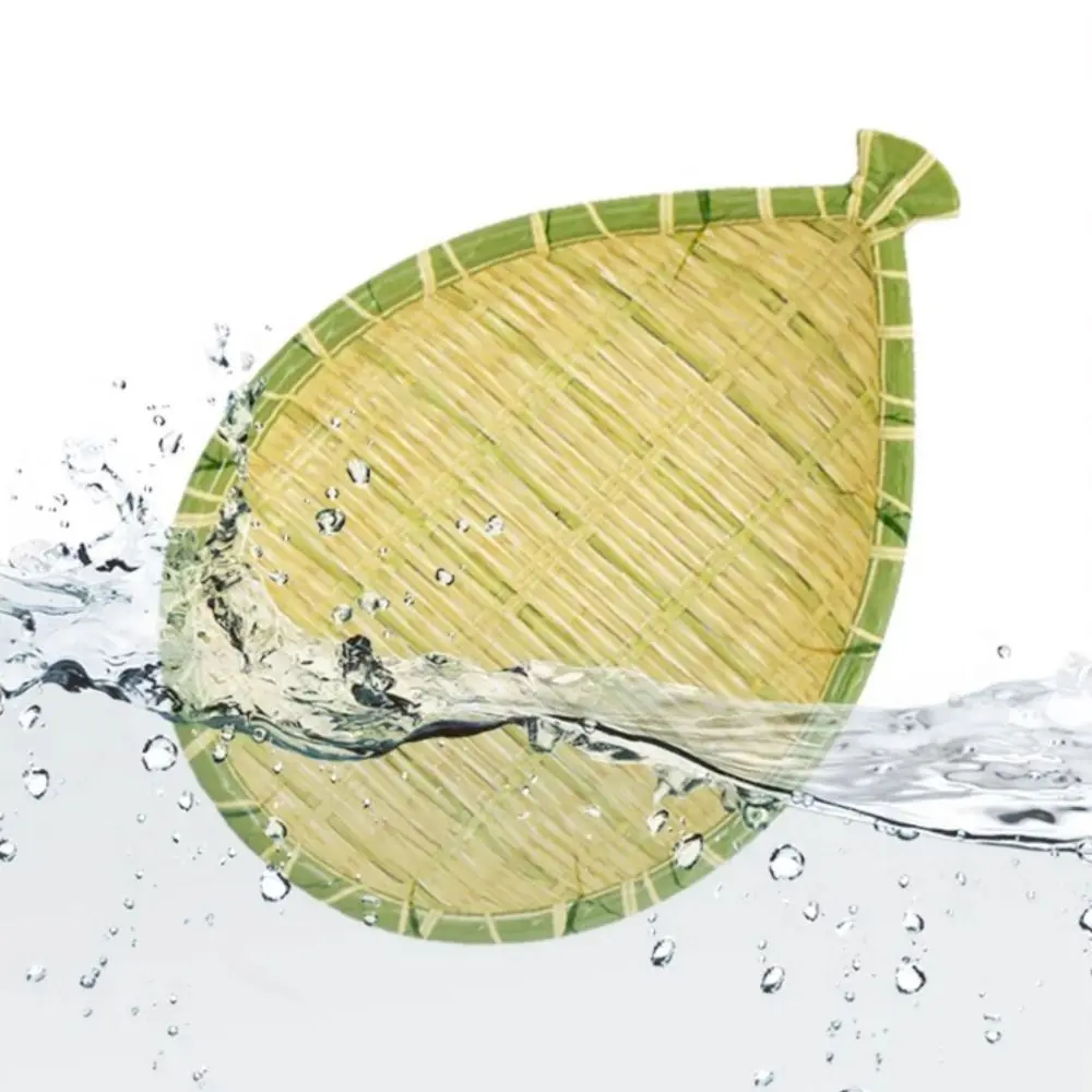 Creative Imitation Bamboo Weaving Hot Pot Vegetable Plate Multiple Styles Green Barbecue Plate Melamine Serving Plate Restaurant