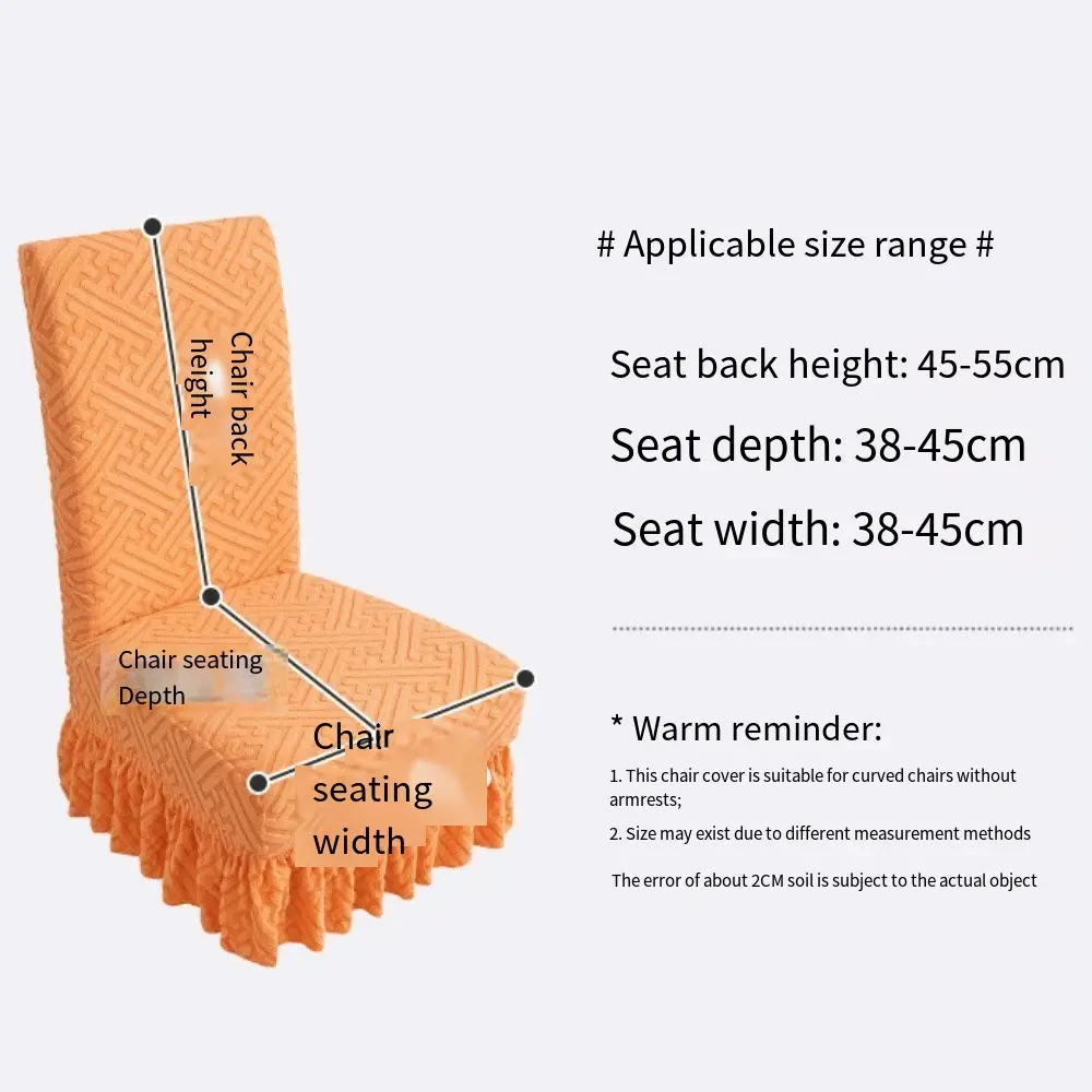 Comfortable Skirt Edge Chair Covers Universal Elastic Seat Covers Home Decor Anti-dirty Dining Chair Protector Hotel
