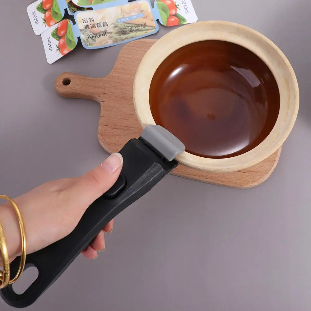 Cookware Anti-Scalding Removable Pot Handle Universal Portable Detachable Frying Pan Handle Ergonomic Pot Replacement Clip Bowl