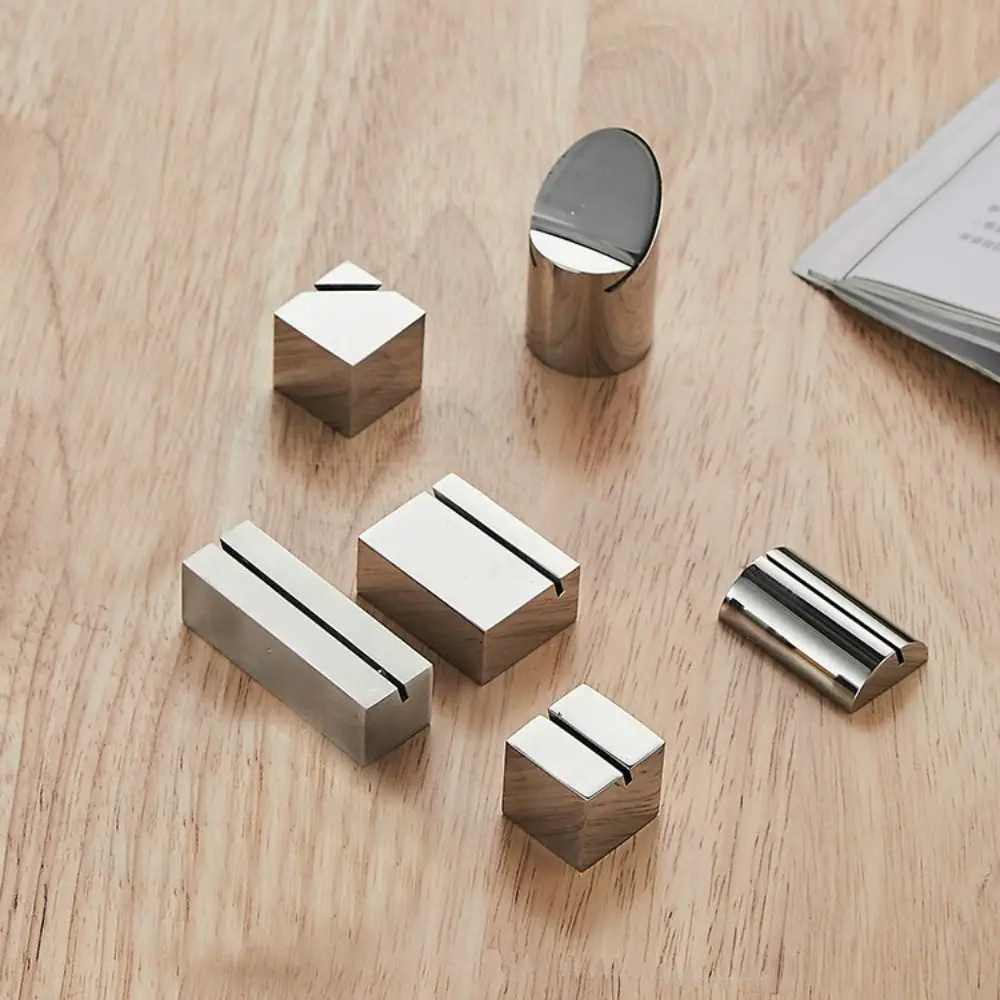 Display Stand Stainless Steel Card Holder Funny Solid Number Sign Holder Creative Menu Memo Holder Wedding Anniversary