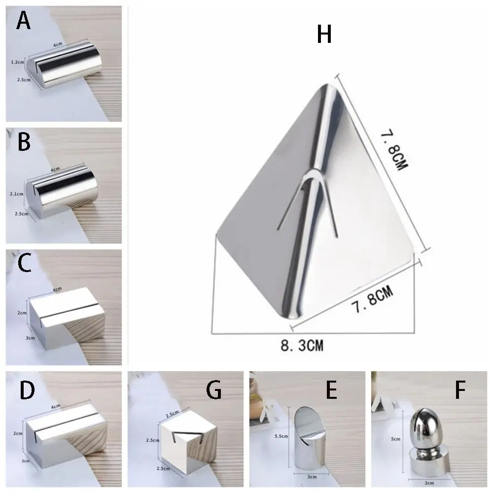 Display Stand Stainless Steel Card Holder Funny Solid Number Sign Holder Creative Menu Memo Holder Wedding Anniversary