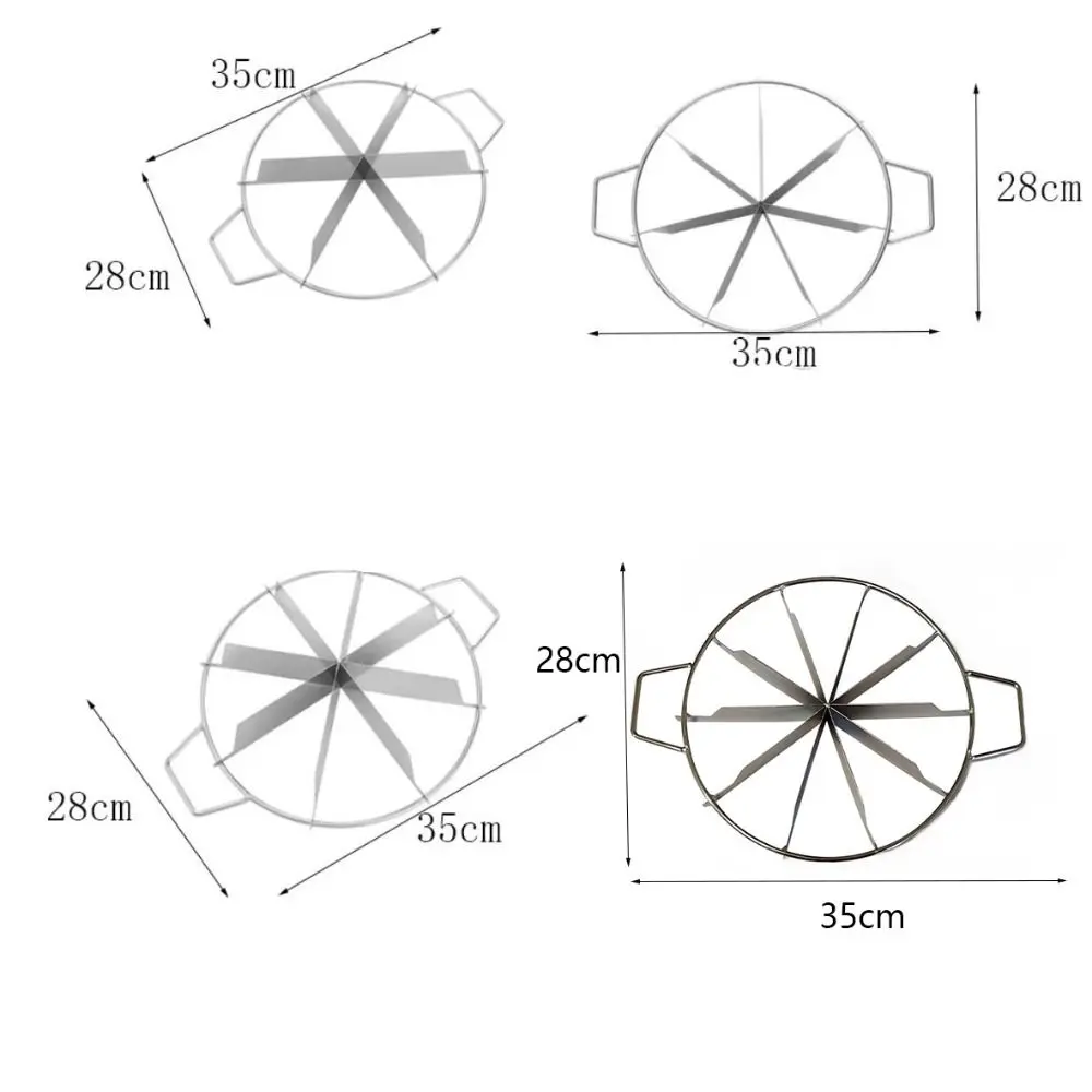 Household Stainless Steel Pizza Cutter with Handle Rust-proof Cake Slicers Durable Divide Equally Watermelon Slicer Dough