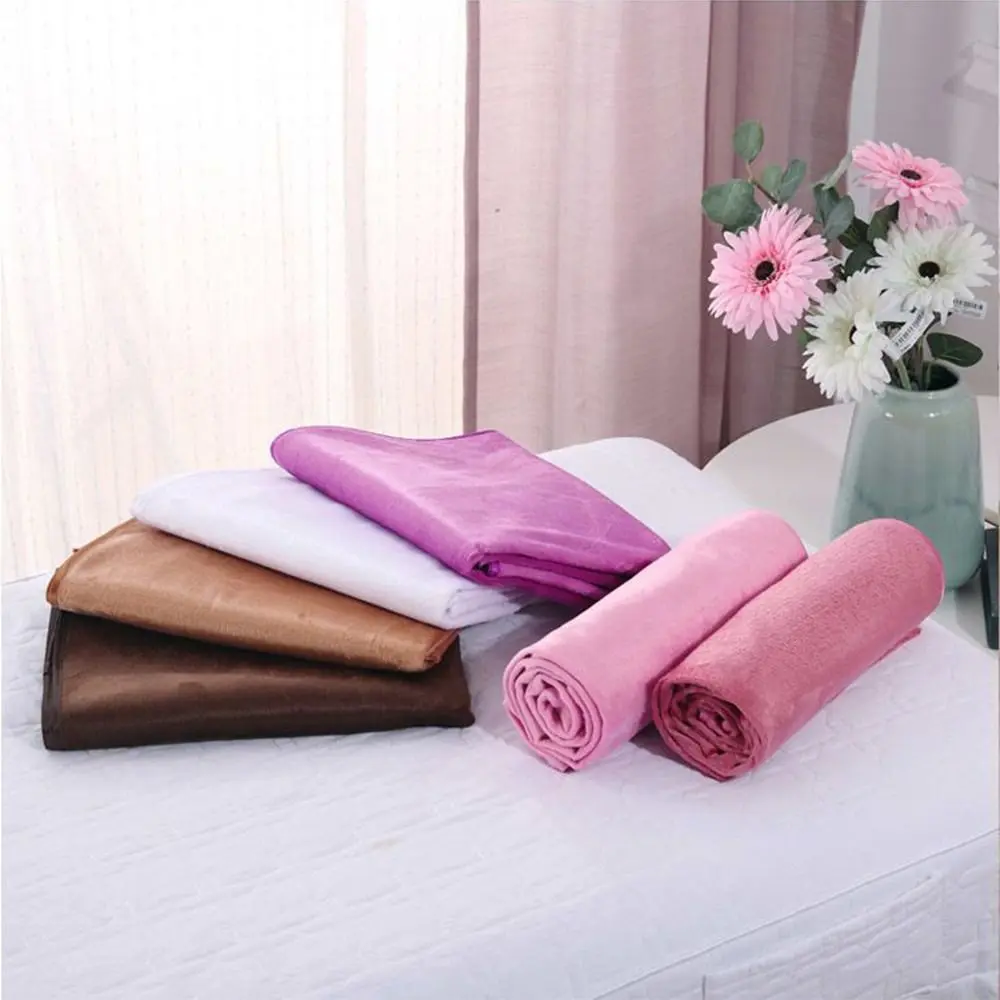 Comfortable SPA Bedspread Soft with Face Hole Massage Bed Sheets Solid Color Thickened Beauty Massage Table Cover