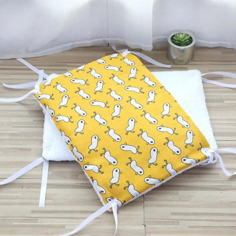 Double Sided Cat Cage Platform Mat Warm Canvas/PP Cotton Pet Hammock Blanket Comfortable Winter Cat Bed Mat Cat Cage Mattresses