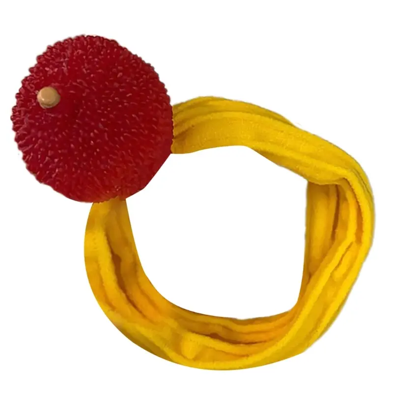 652F Resin Fruit Design Elastic Hair Scrunchies Soft Breathable Hair Tie Hair Styling Accessories For Women Girl Ponytail