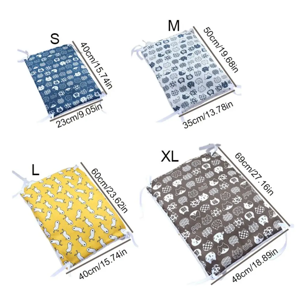 Double Sided Cat Cage Platform Mat Warm Canvas/PP Cotton Pet Hammock Blanket Comfortable Winter Cat Bed Mat Cat Cage Mattresses
