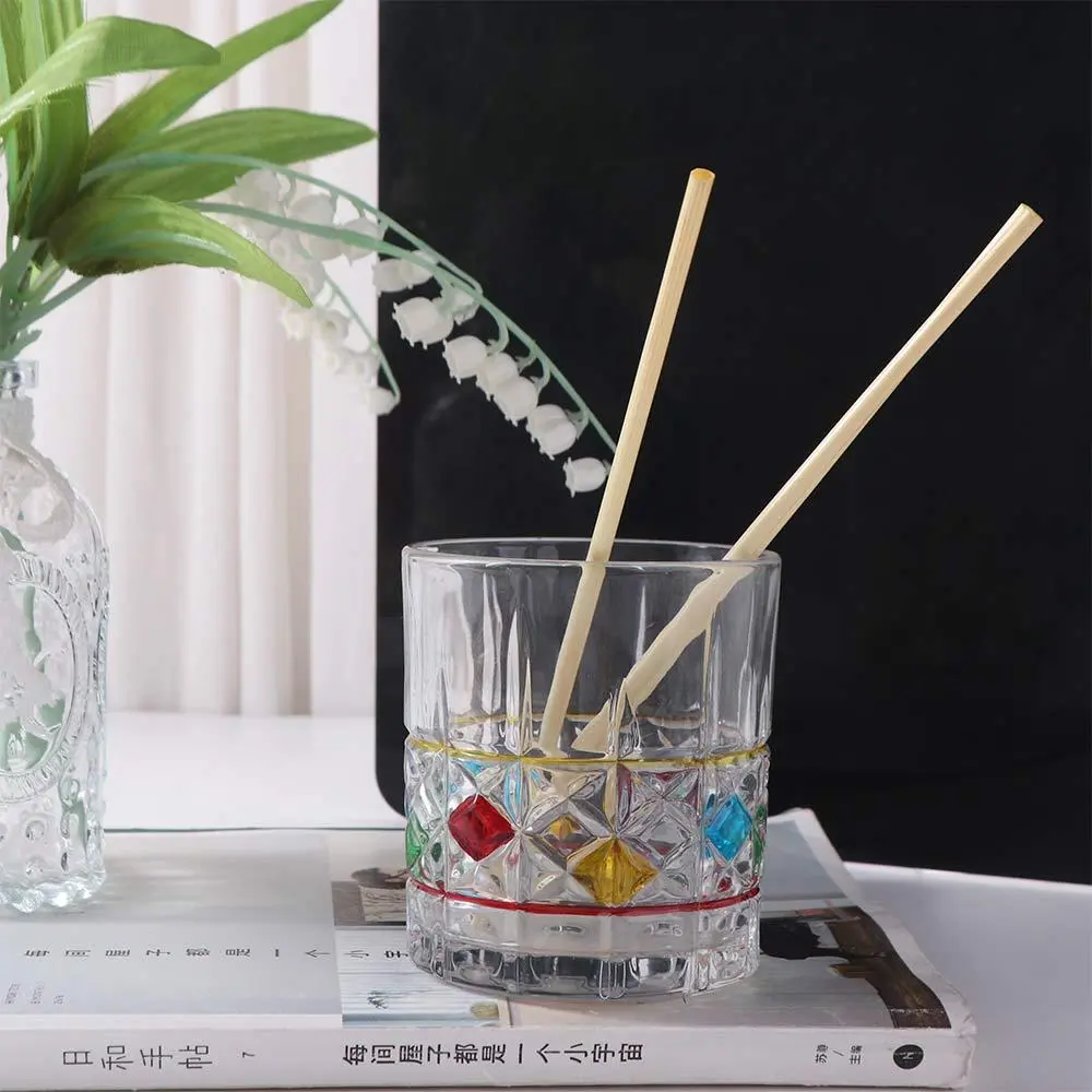100Pcs 20cm Wheat Drinking Straws Eco-Friendly Disposable Environmentally Straws Portable Natural Degradable Straws Drinkware