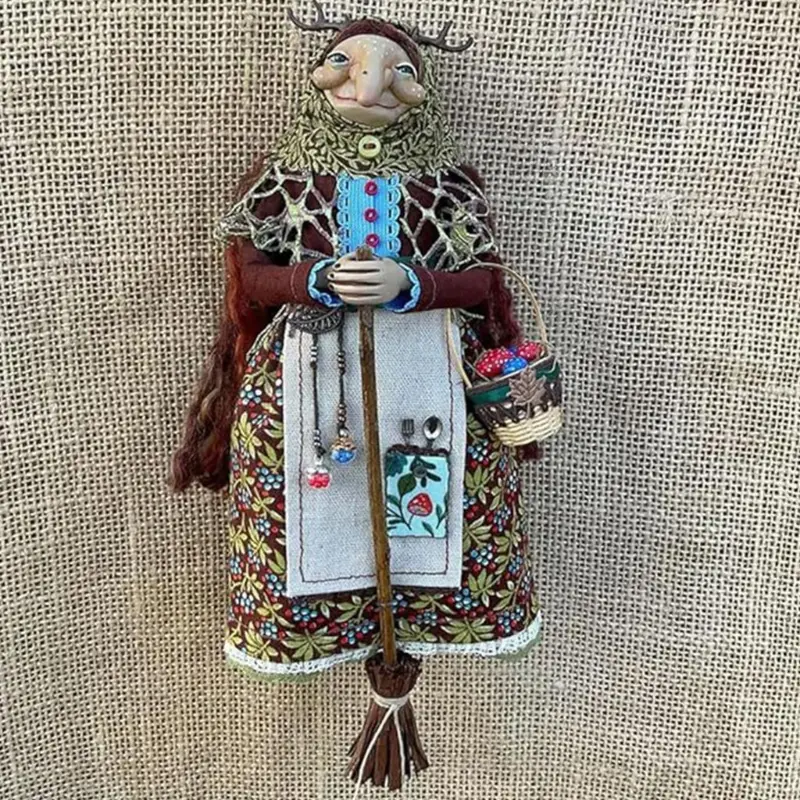39BB Kitchen Witch Doll Enchanting Cooking Doll Kitchen Hanging Decor Good Luck Cooking Doll Magics Kitchen Home Decoration