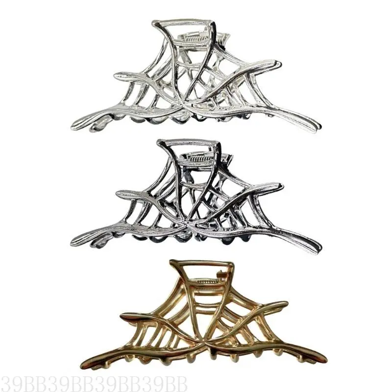 39BB Creative Spiders Webs Hairpin Halloween Metal Hair Claw Personality Claw Clip for Stylish Women