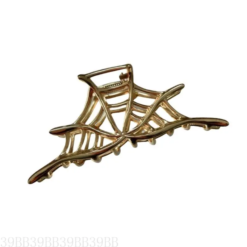 39BB Creative Spiders Webs Hairpin Halloween Metal Hair Claw Personality Claw Clip for Stylish Women
